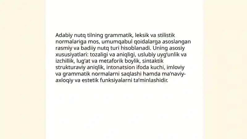 Adabiy nutq,soʻzlashuv uslubi, badiiy uslub publitsistik uslub. 3
