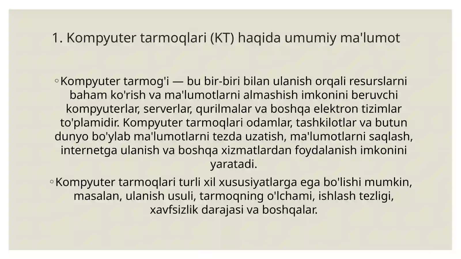Kompyuter tarmoqlari va ularning turlari 3