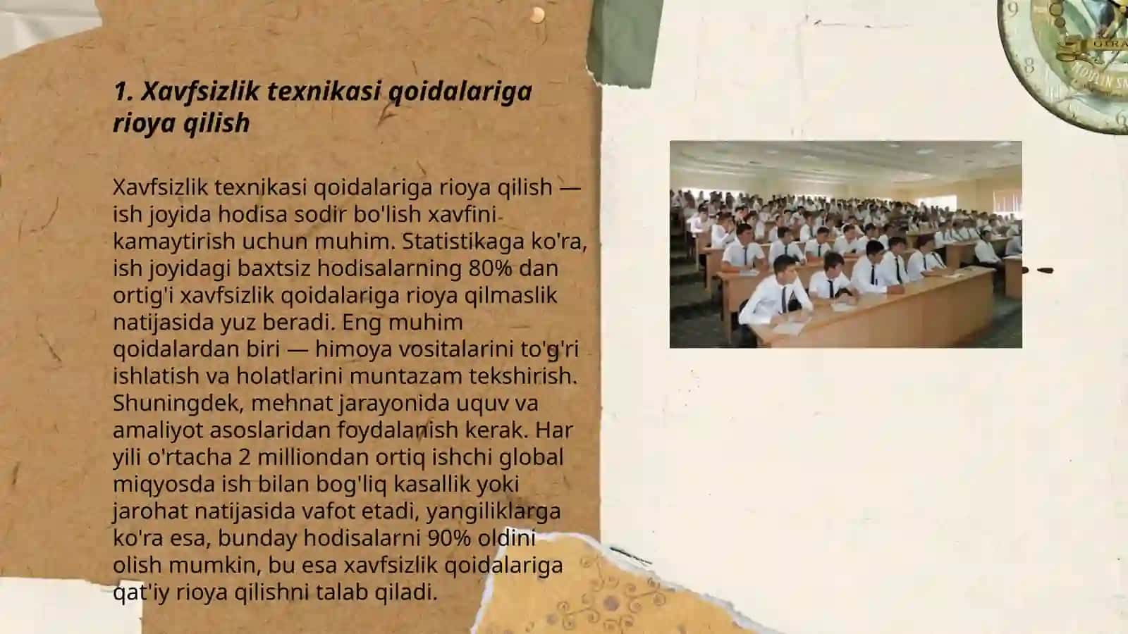 Xavfsizlik texnikasi qoidalariga rioya qilish 3
