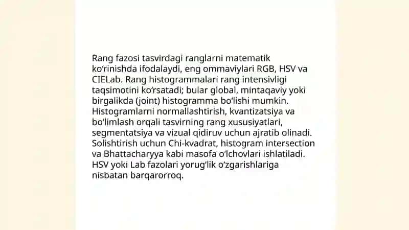 Tasvirlarni xarakterlovchi belgilarni aniqlash usullari 3