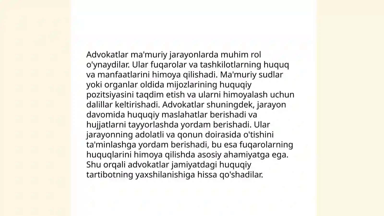 Advokatning ma'muriy sud ishlarini yuritishdagi ishtiroki 3