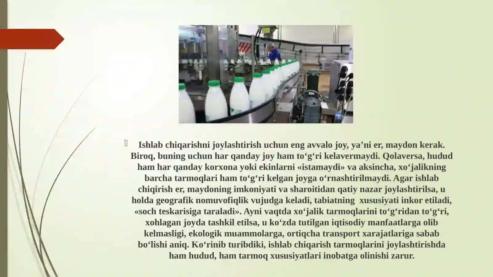 Ishlab Chiqarishni Joylashtirishga Ta’Sir Etuvchi Omillar 3