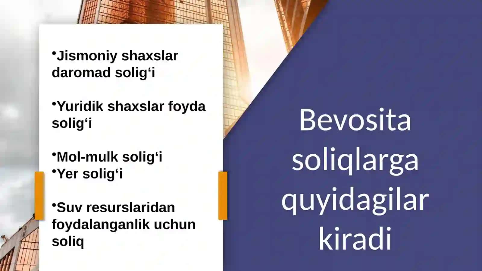 Bevosita soliqlarni prognozlash va tushumlarga ta'sir qiluvchi omillar. 3