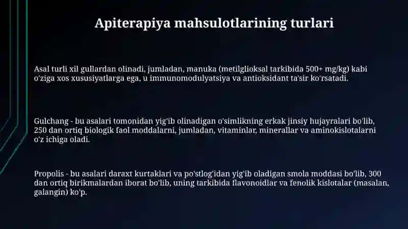 Apiterapiya vositalarining immunitetga taʼsiri 3