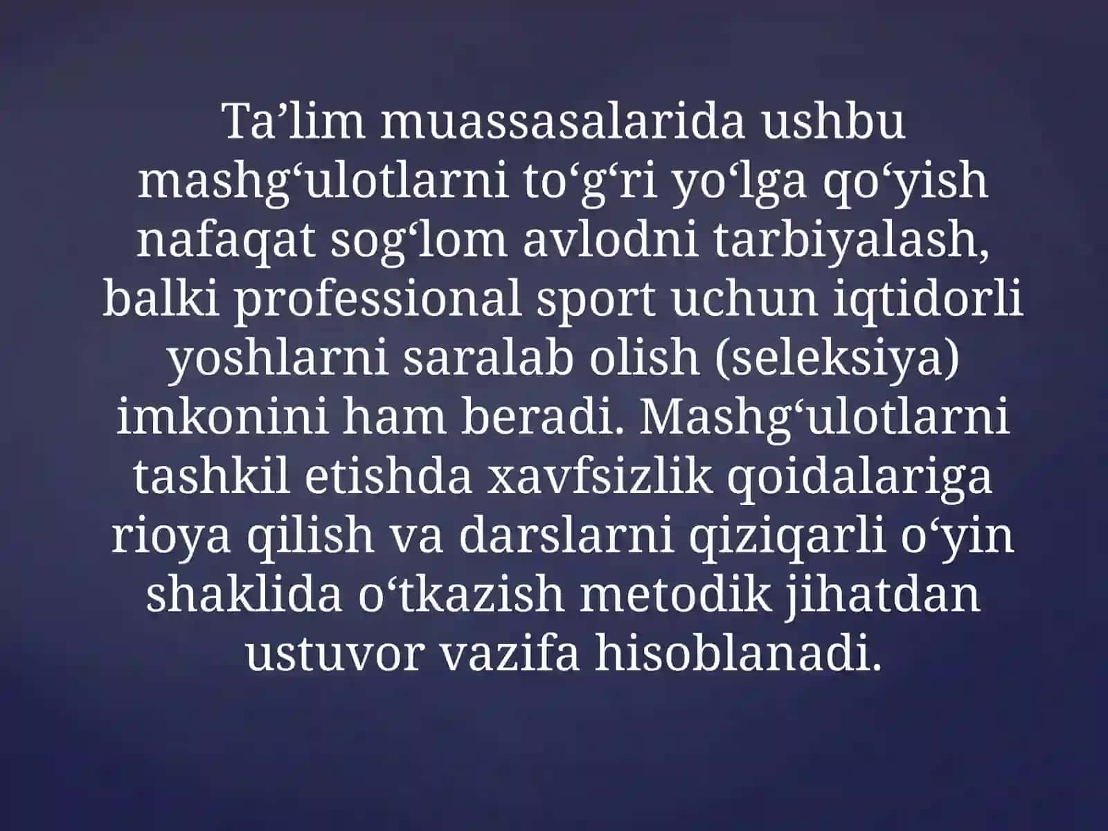 TA'LIM MUASSASALARIDA YENGIL ATLETIKA MASHG'ULOTLARINI TASHKIL QILISH VA O'TKAZISH 3