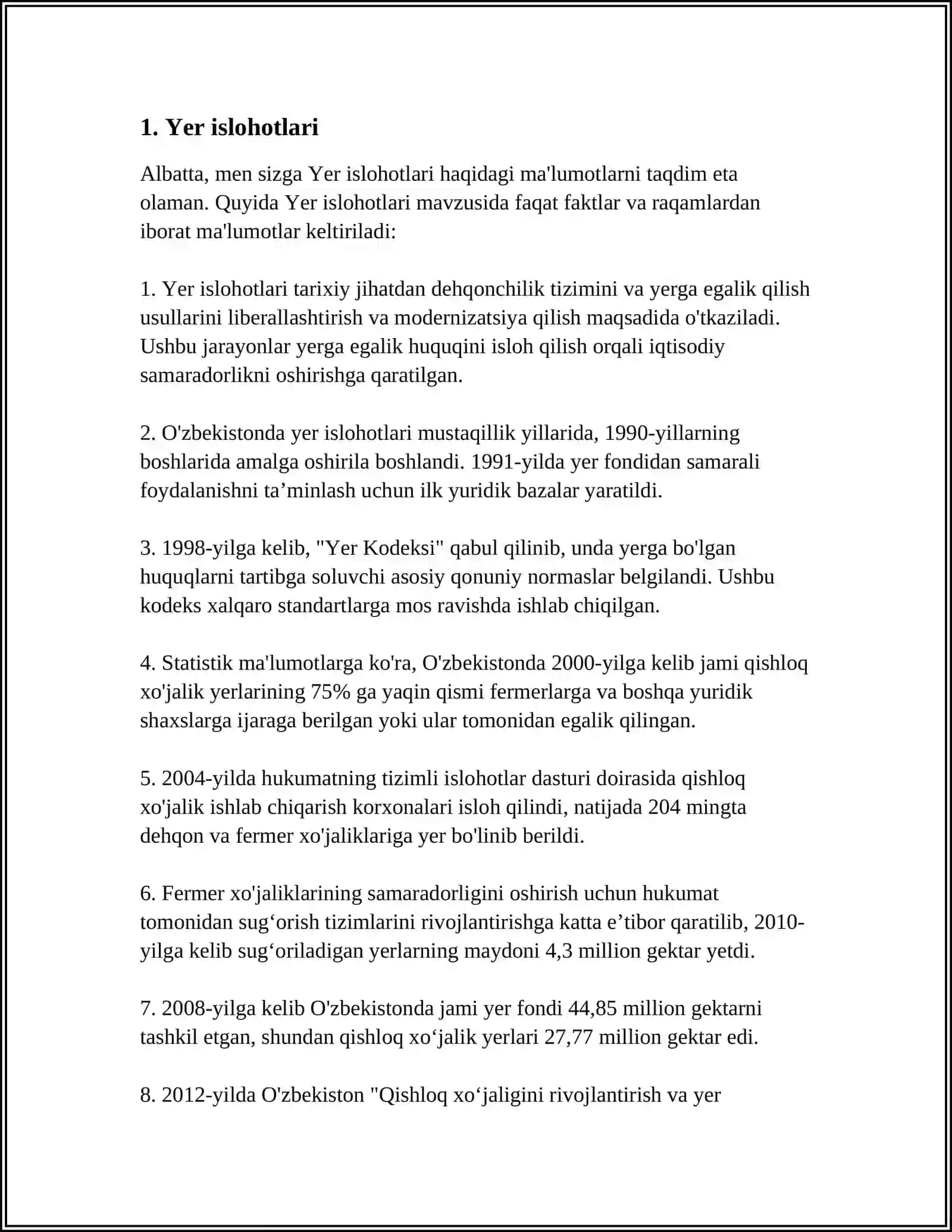 MUSTAQILLIK YILLARIDA QISHLOQ XOʻJALIGI VA SANOAT SOHASIDAGI OʻZGARISHLAR 3