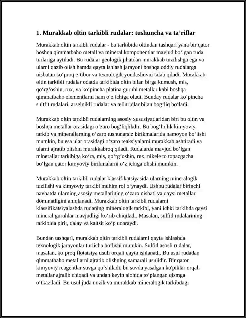 MURAKKAB OLTIN TARKIBLI RUDALAR KLASSIFIKATSIYASI 3