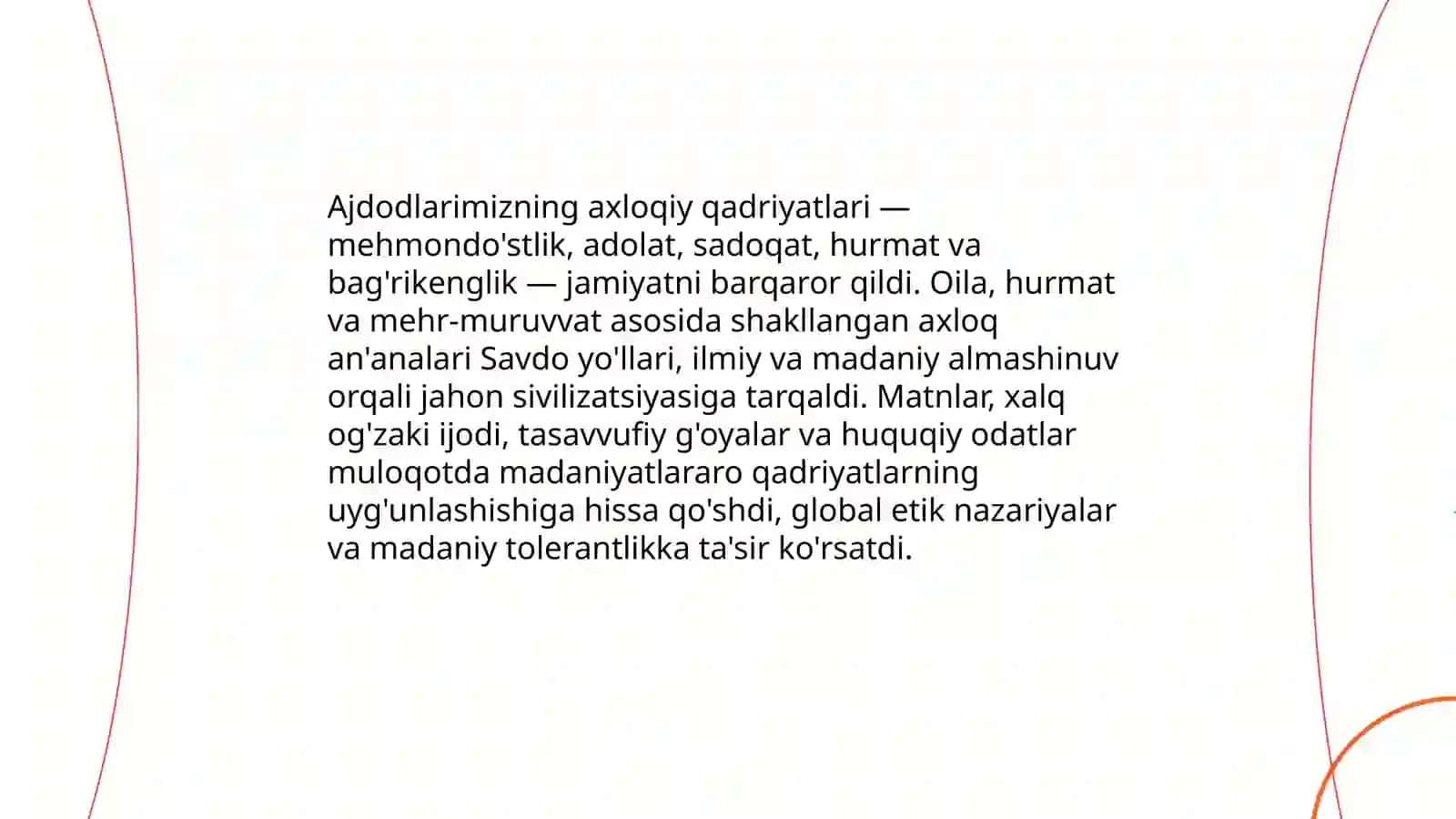 Ajdodlarimizning ma'naviy qadriyatlari-jahon svilizatsiyasi asoslaridan biri 3