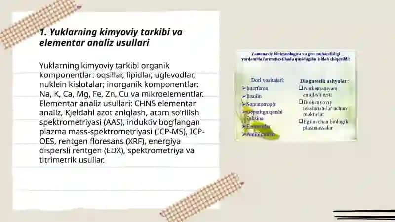 Yuklarninig biokimyoviy xususyatlari 3