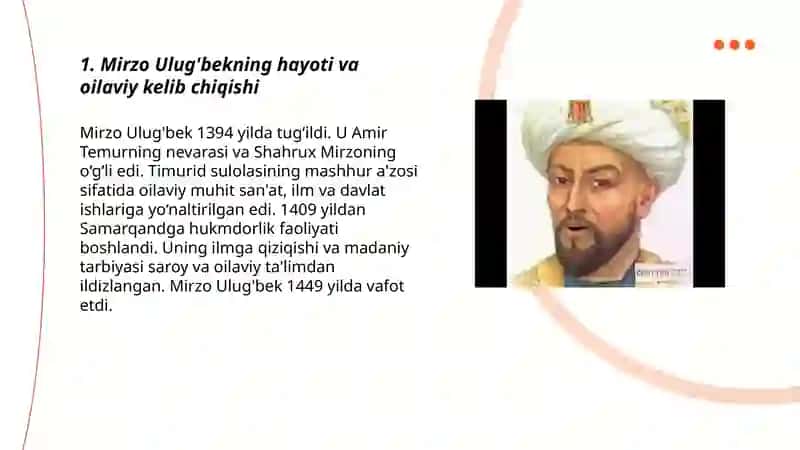 Mirzo Ulug'bek - davlat arbobi va buyuk olim 3