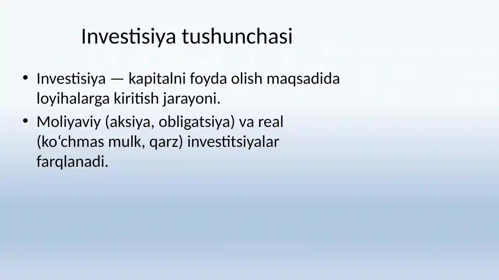 Investisiya strategiyasi  tushunchasi va uning ahamiyati 3