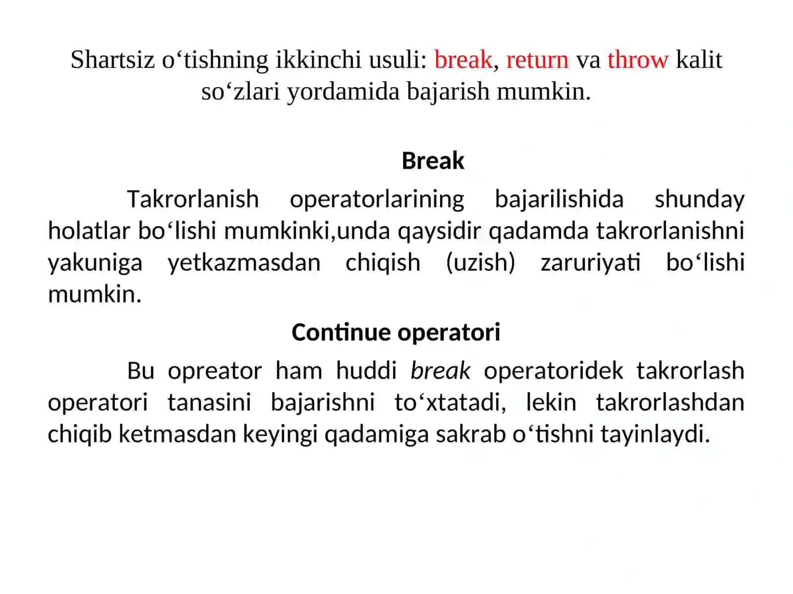 Shart operatorlari 3