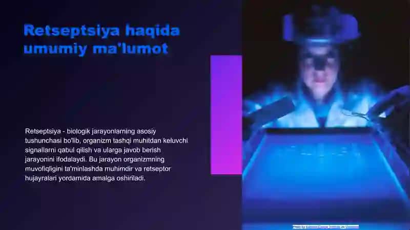 Retseptsiya, retseptor hujayralar, tuzilishi va faoliyatlari. 3