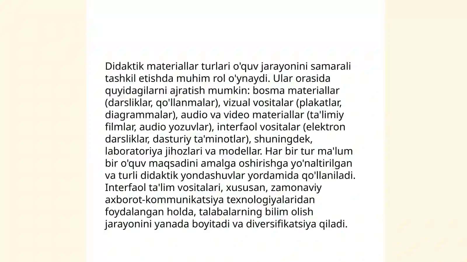 O'quv materiallarini didaktik jihatdan qayta ishlay olishni shakllantirish 3