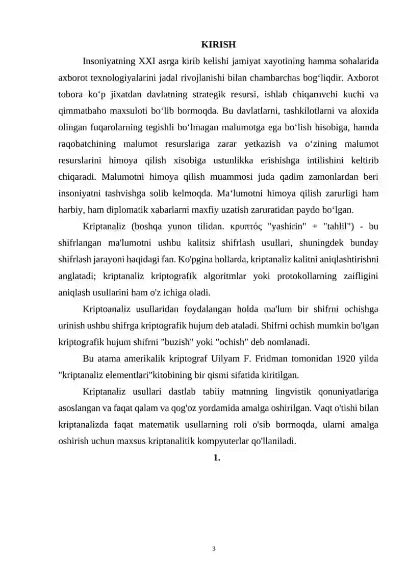 Kriptoanalizda yangi texnologiyalardan foydalanish 3