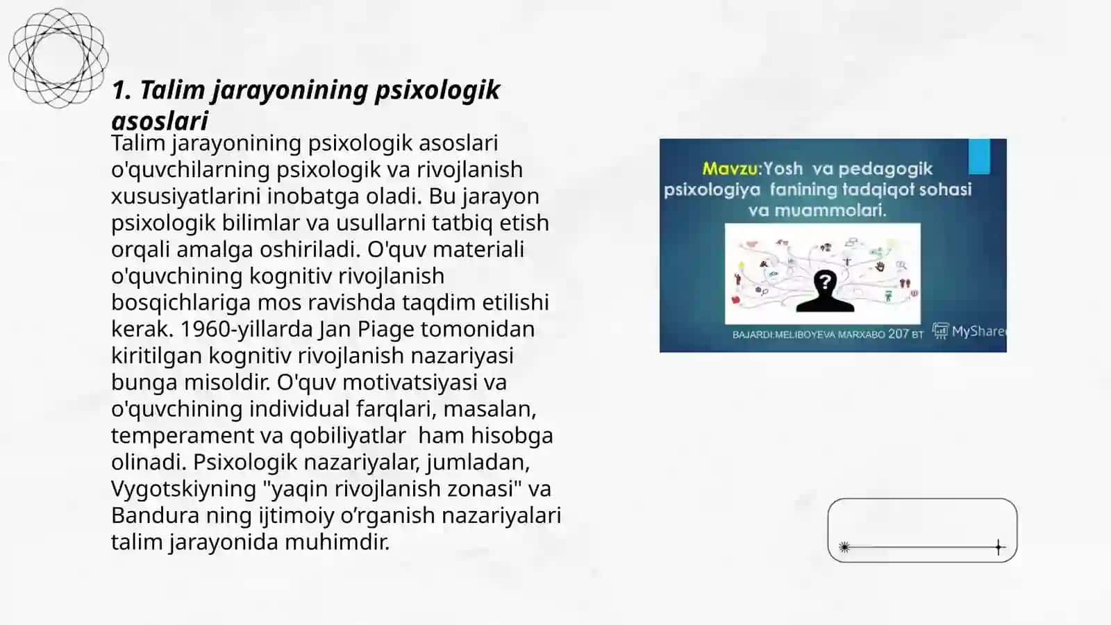 Talim jarayonining psixologik asoslari 3