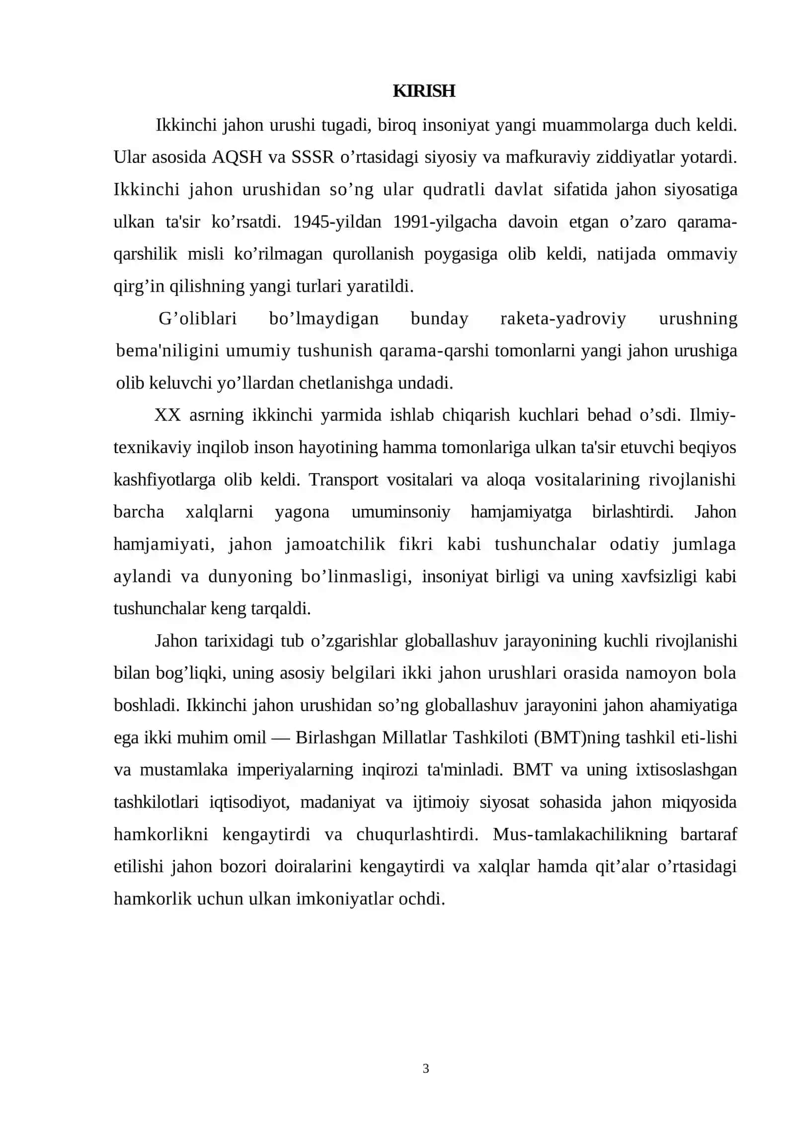 Sovuq urush davrida AQSH hamda SSSR munosabatlari 3