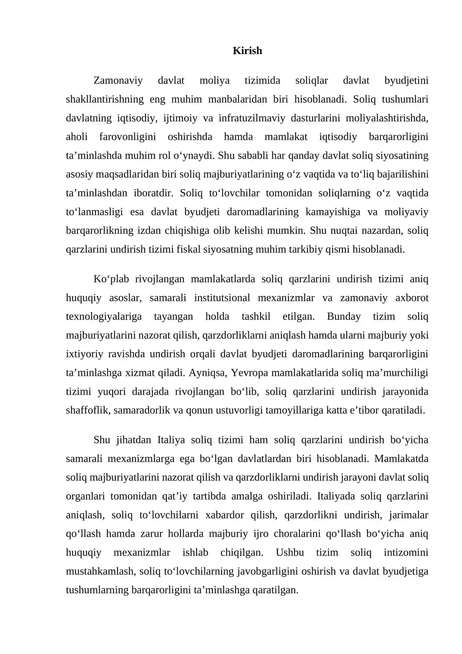 ITALIYADA SOLIQ QARZINI UNDIRISH REFERAT 3