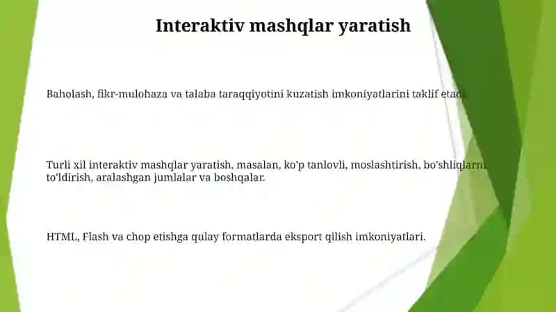 Hot Potatoes dasturi va uning imkoniyatlari 3
