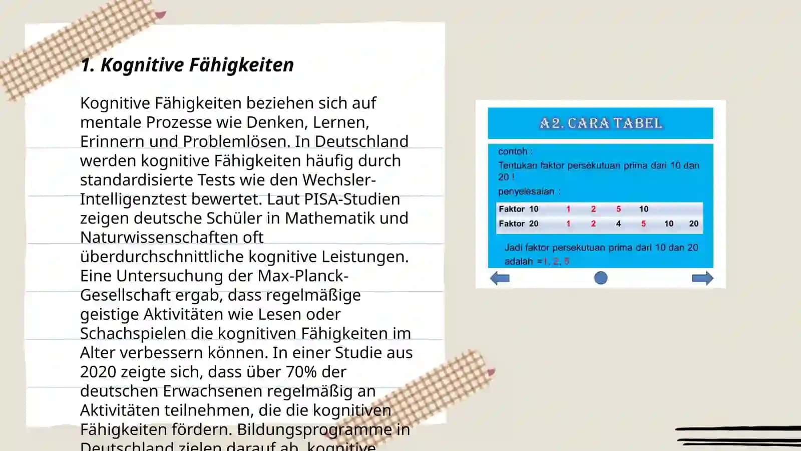 Welche Faktoren bestimmen das Lernen? 3