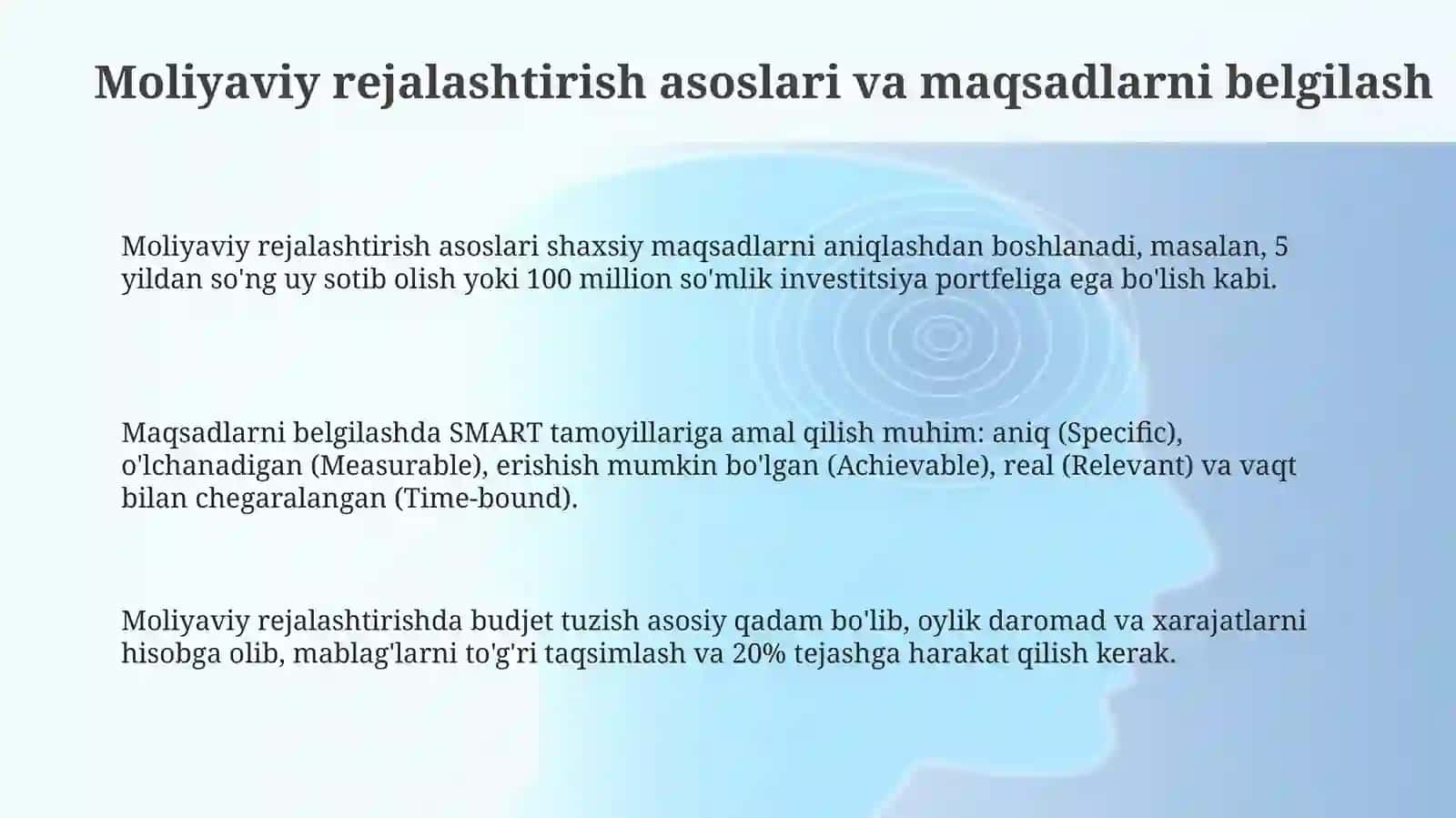 Moliyaviy rejalashtirish va bashoratlash 3