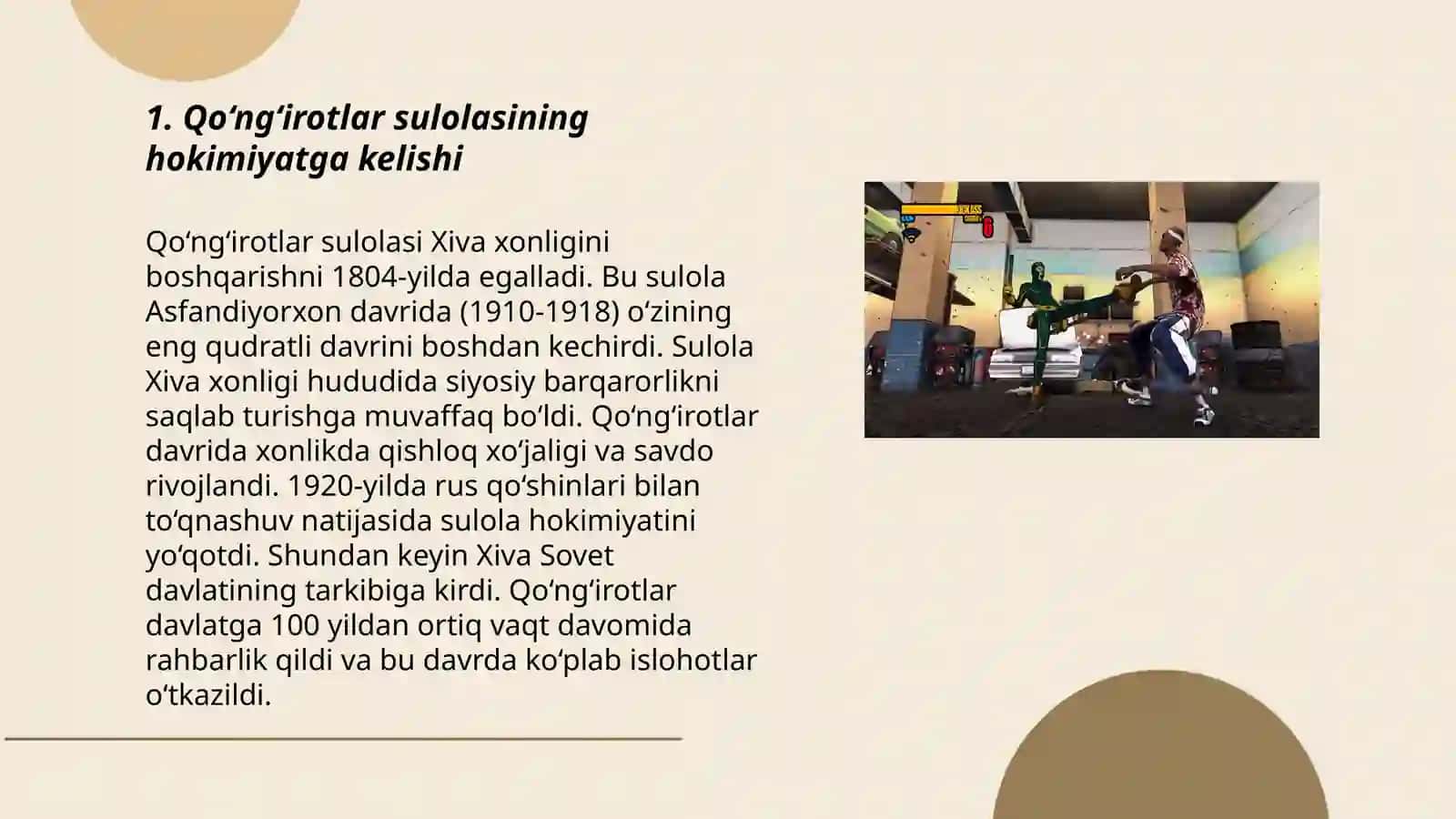 Xiva xonligida qo‘ng‘irotlar sulolasining hokimiyatga kelishi 3