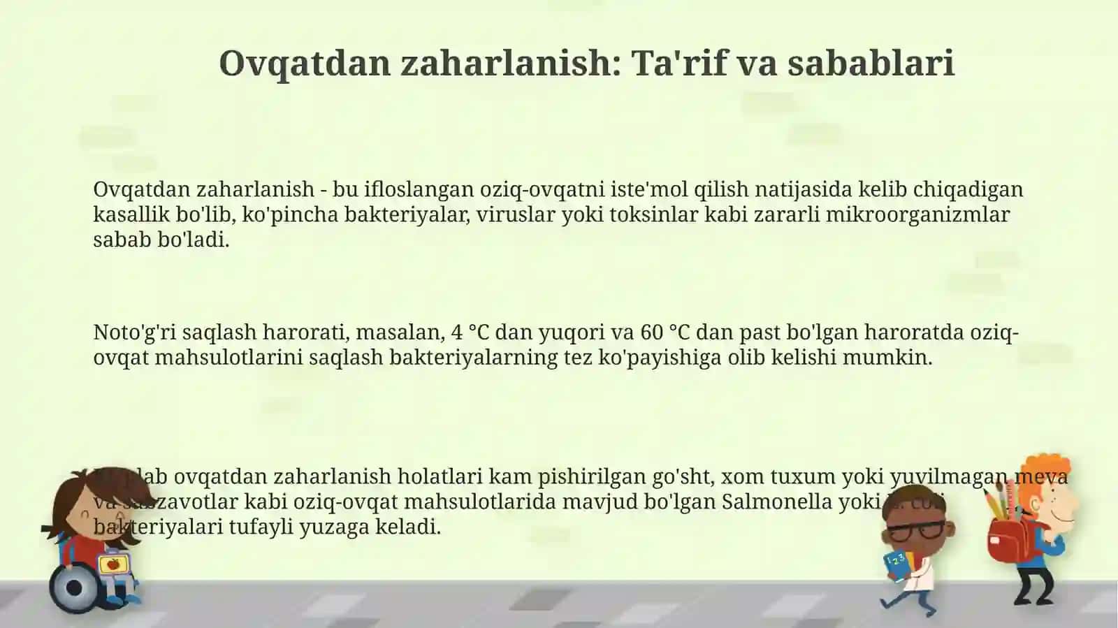 Ovqatdan zaharlanish: Ta'rifi va sabablari 3