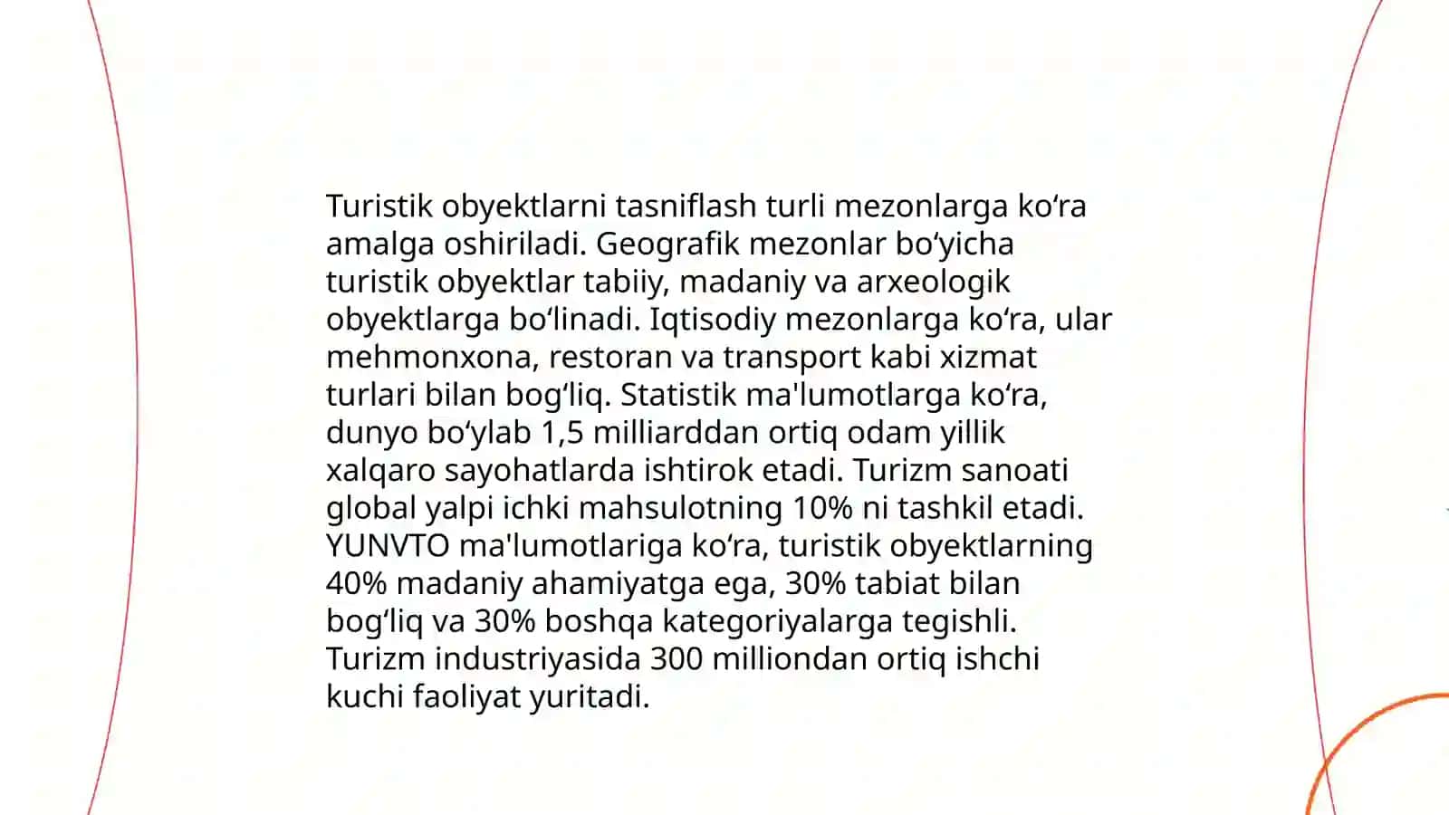 Turistik yo'l xaritasini rejalashtirishda sinflashtirish masalasi 3
