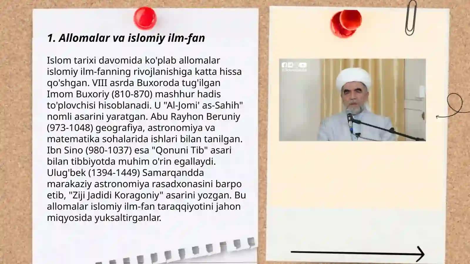 "Olam va Odam, din va ilm" asarida musulmon allomalarining jahon ilm-fan rivojiga qo‘shgan hissasi 3