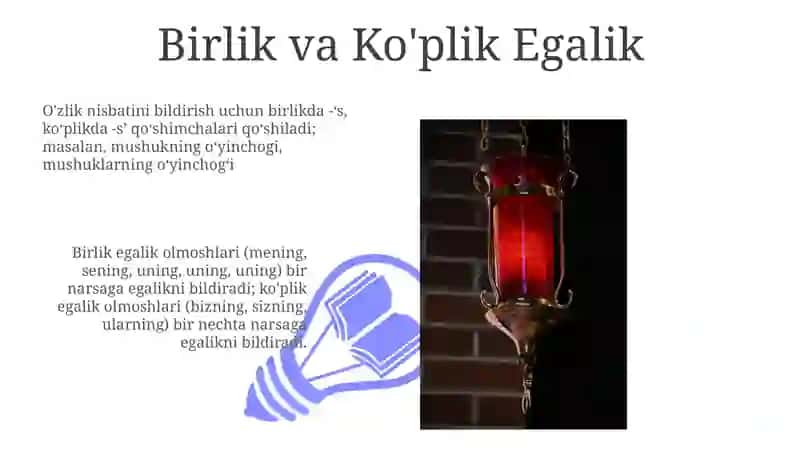 O'zlik olmoshlari: Ta'rif 3