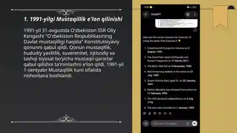 Mustaqil O'zbekiston Tarixi 3