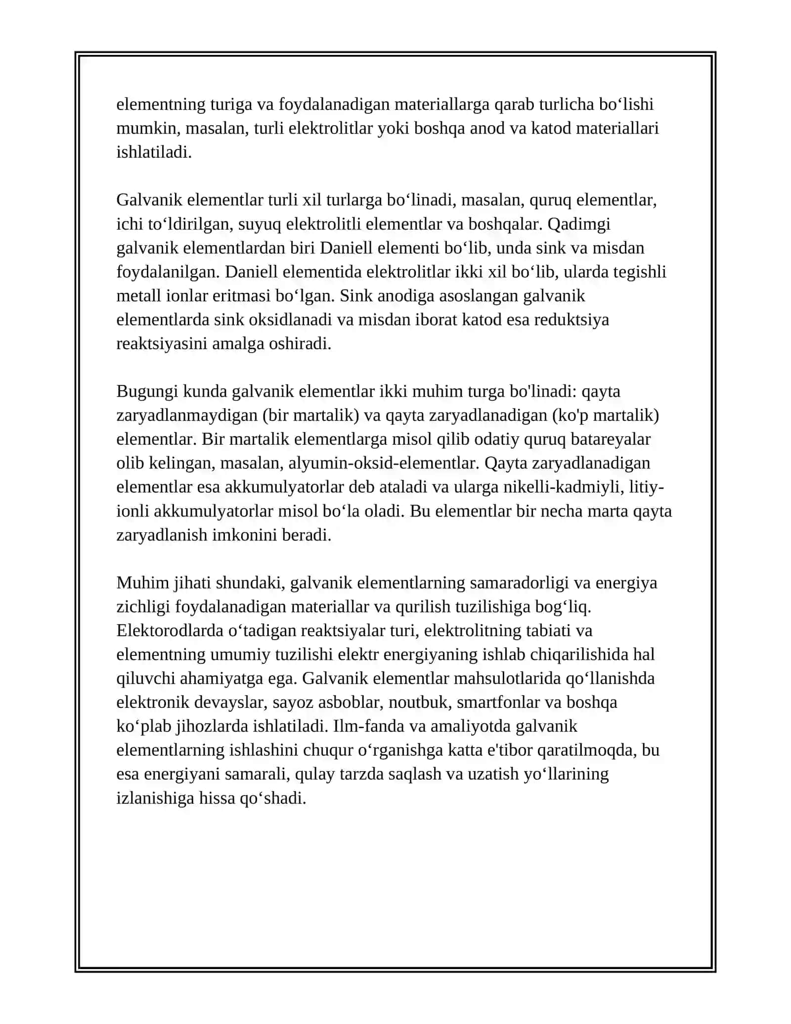 GALVANIK ELEMENTLAR VA AKKUMULYATORLAR 3