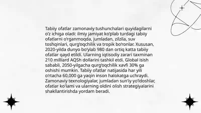 Tabiiy ofatlar haqida zamonaviy tushunchalar 3