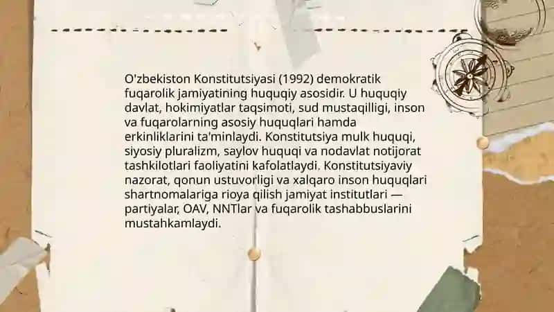 O'zbekistonda demokratik fuqarolik jamiyat asoslari shakillanishi 3