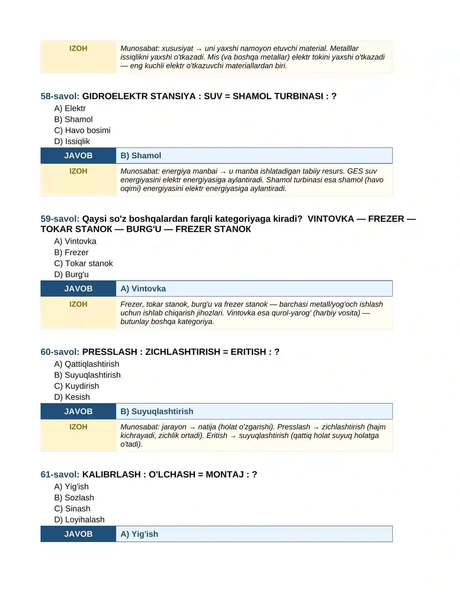 ARGOS IMTIHONI MANTIQIY (IQ) TESTLAR TO'PLAMI 3