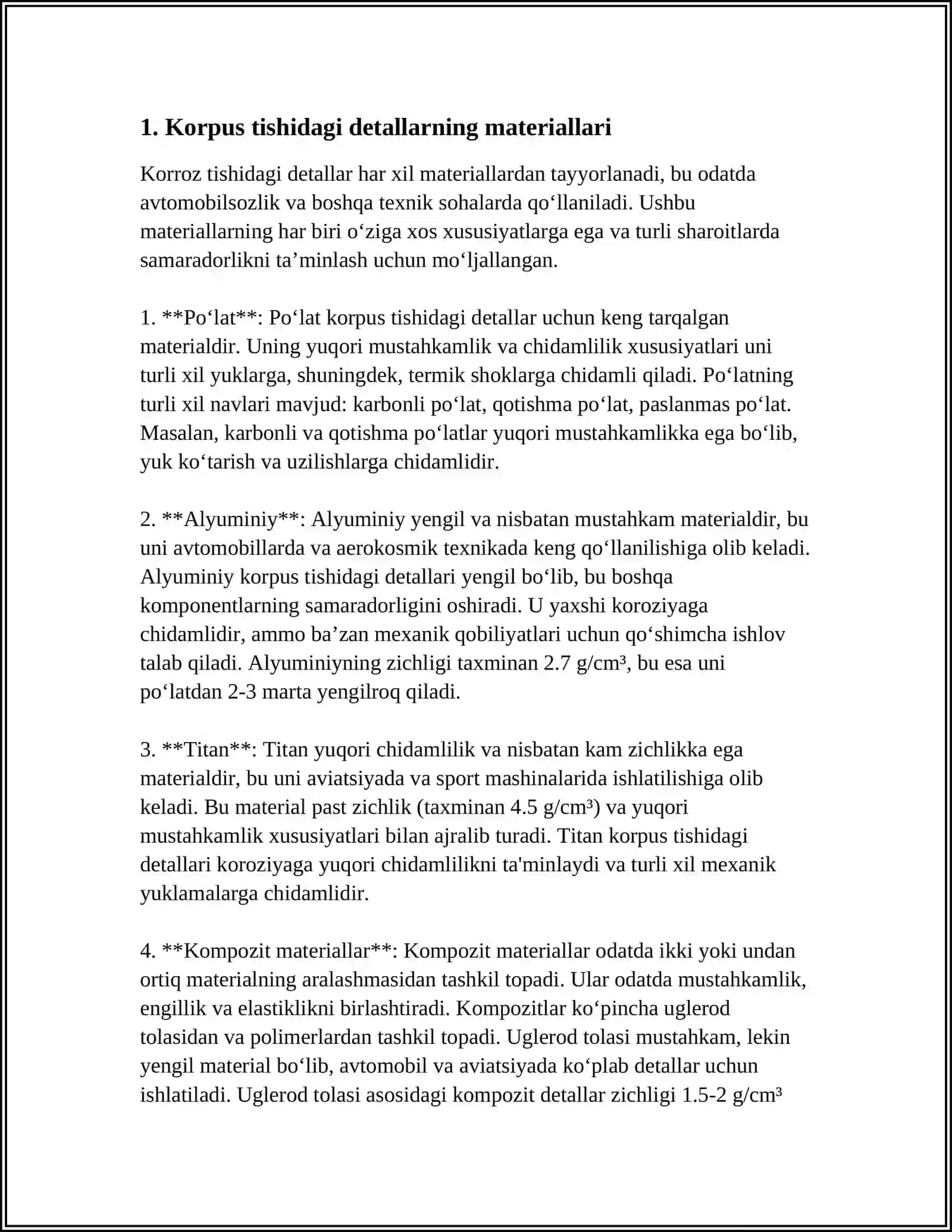KORPUS TISHIDAGI DETALLARNI TAYYORLASH TEXNOLOGIYASI 3