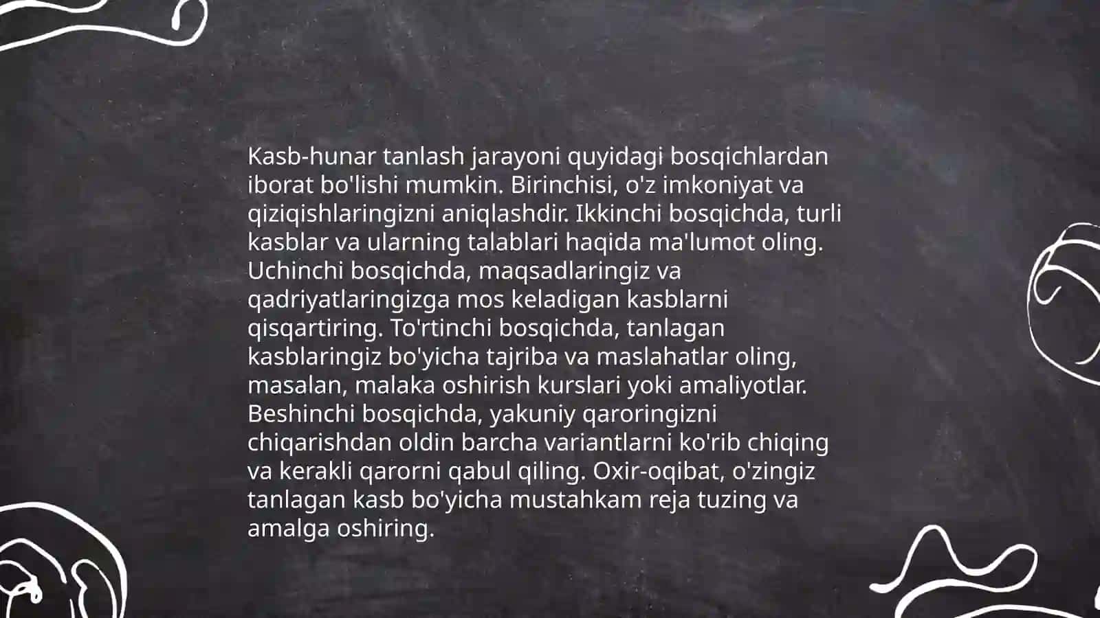 Kasb hunarga yoʻnaltirish ishining asosiy yoʻnalishlari va bosqichlari 3