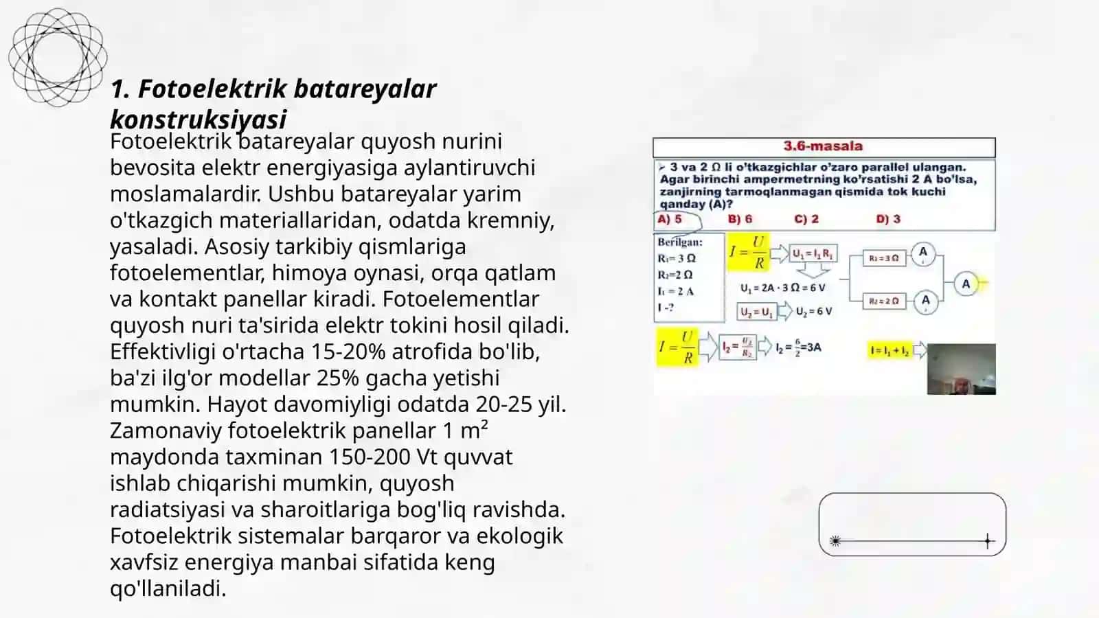 Fotoelektrik batareyalarni ketma-ket va parallel ulash 3