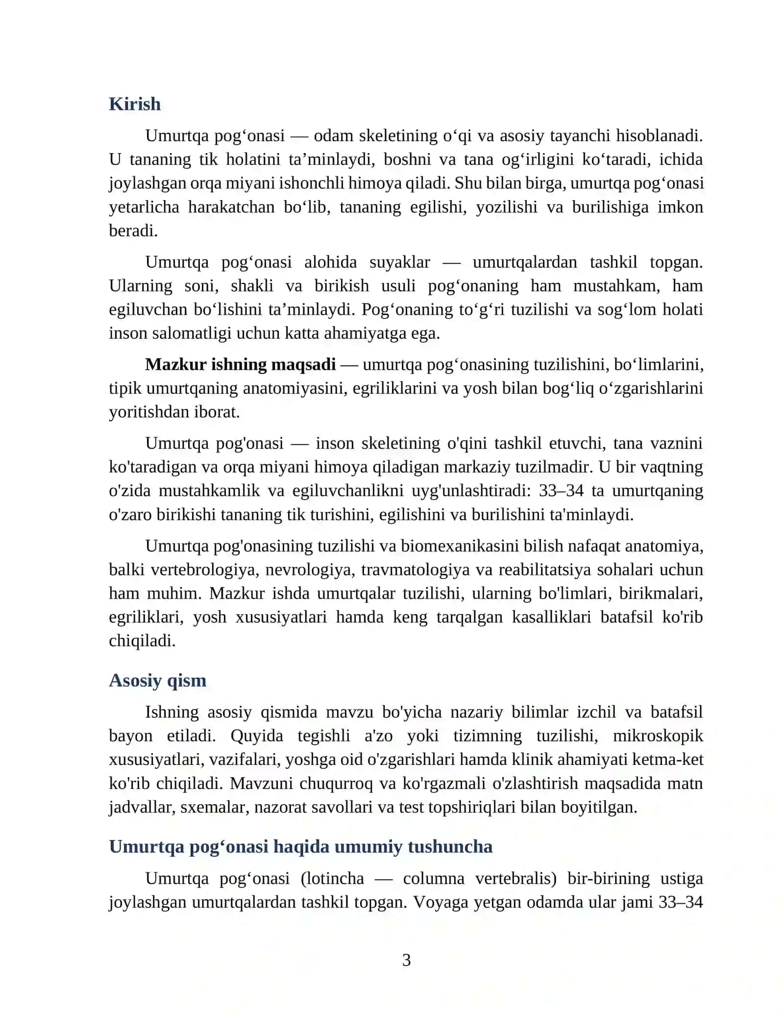 Umurtqa pog‘onasining tuzilishi va yosh xususiyatlari 3