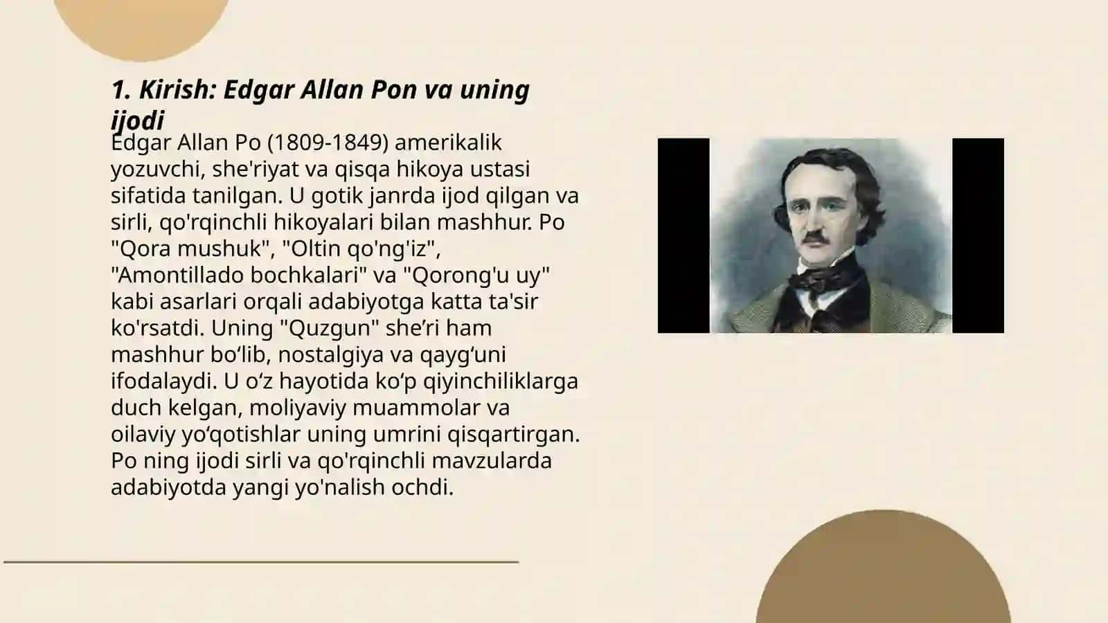 Edgar Allan Polning "Morg koʻchasidagi qotillik" asari boʻyicha taqdimot 3