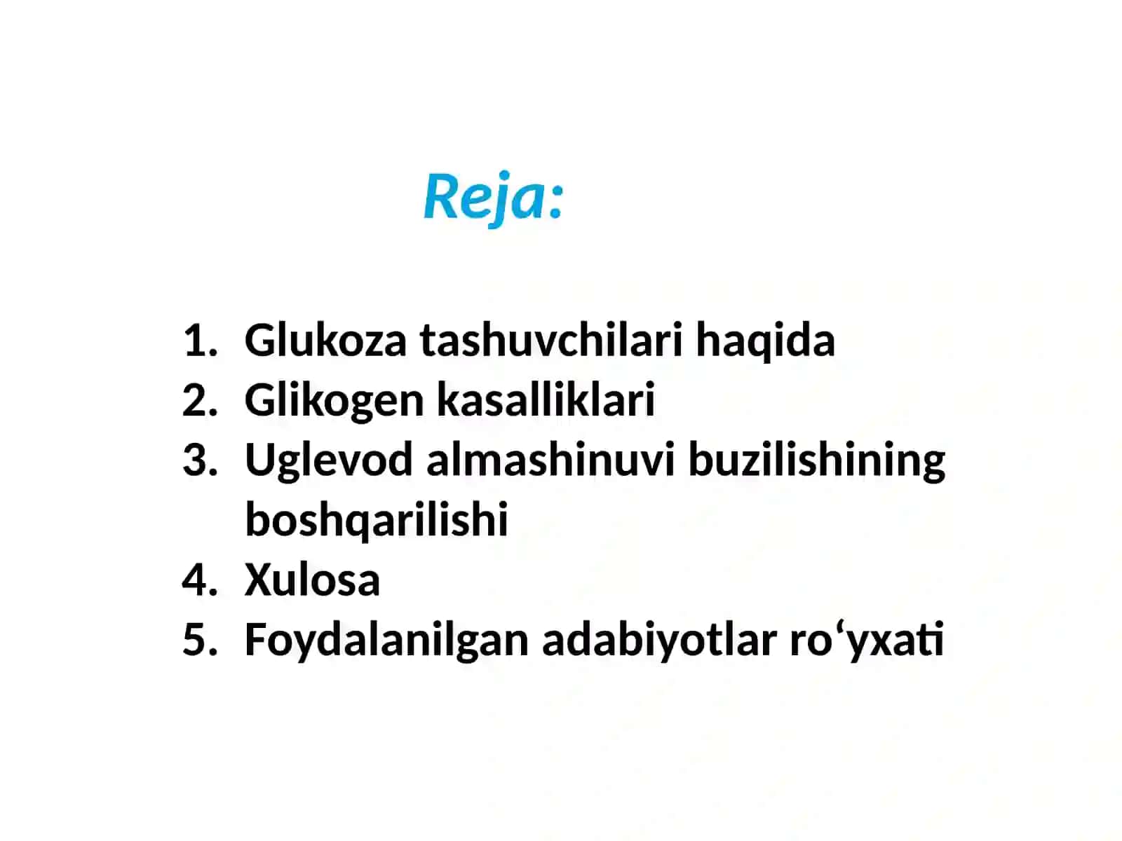 Glukoza tashuvchilari 3