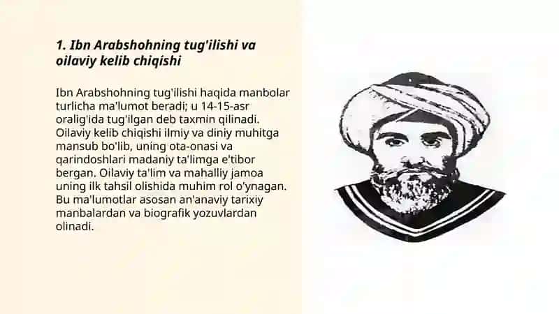 Ibn Arabshoh hayoti va faoliyati 3