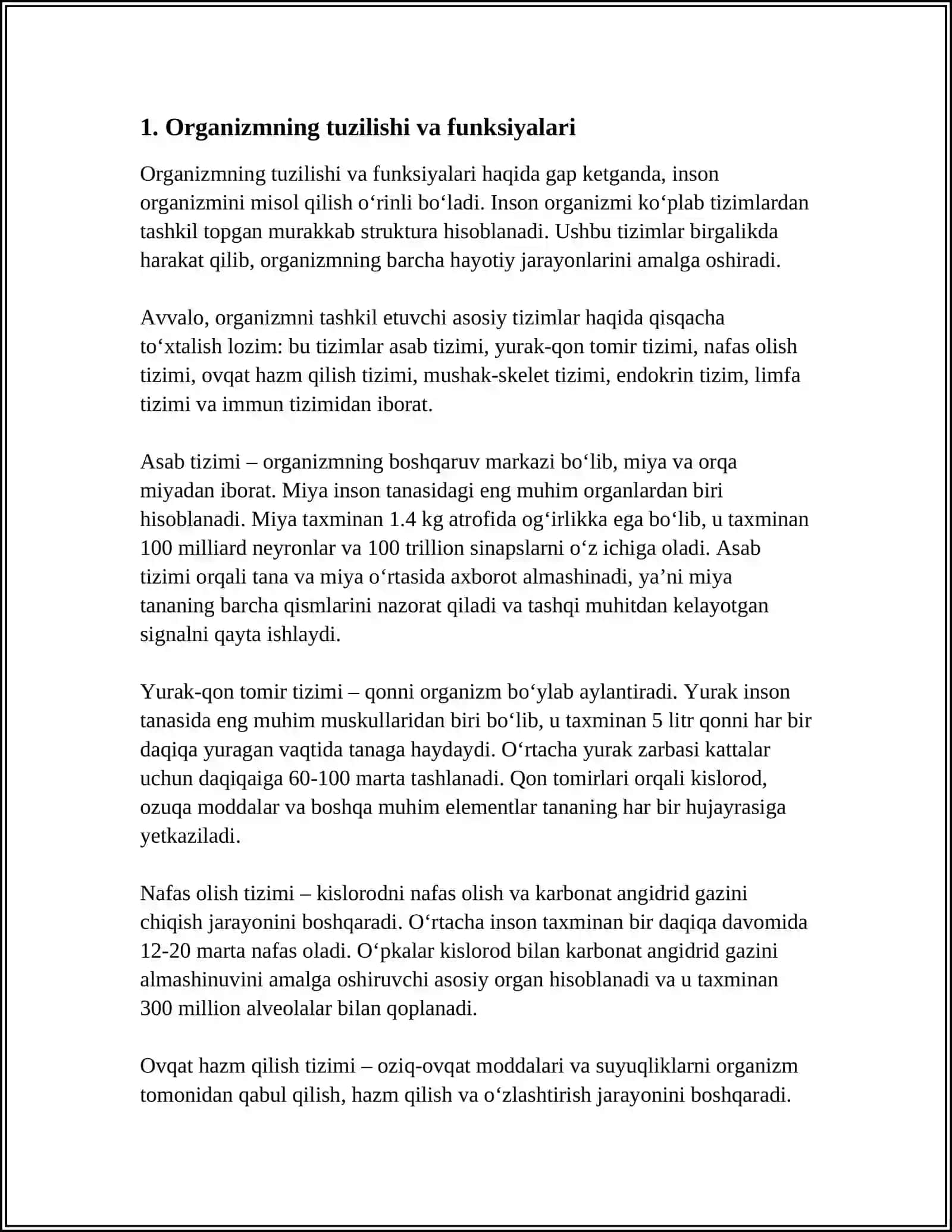 ORGANIZM MURAKKAB SISTEMA SIFATIDA 3