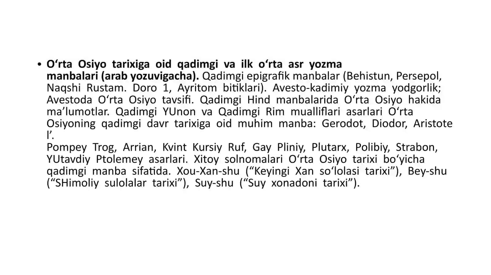 ARAB YOZUVIGACHA ILK O’RTA ASR YOZMA MANBALAR TAHLILI 3
