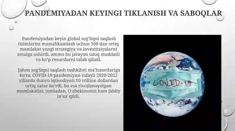 Pandemiya-XXI asrning global muammosi va uning oqibati 3