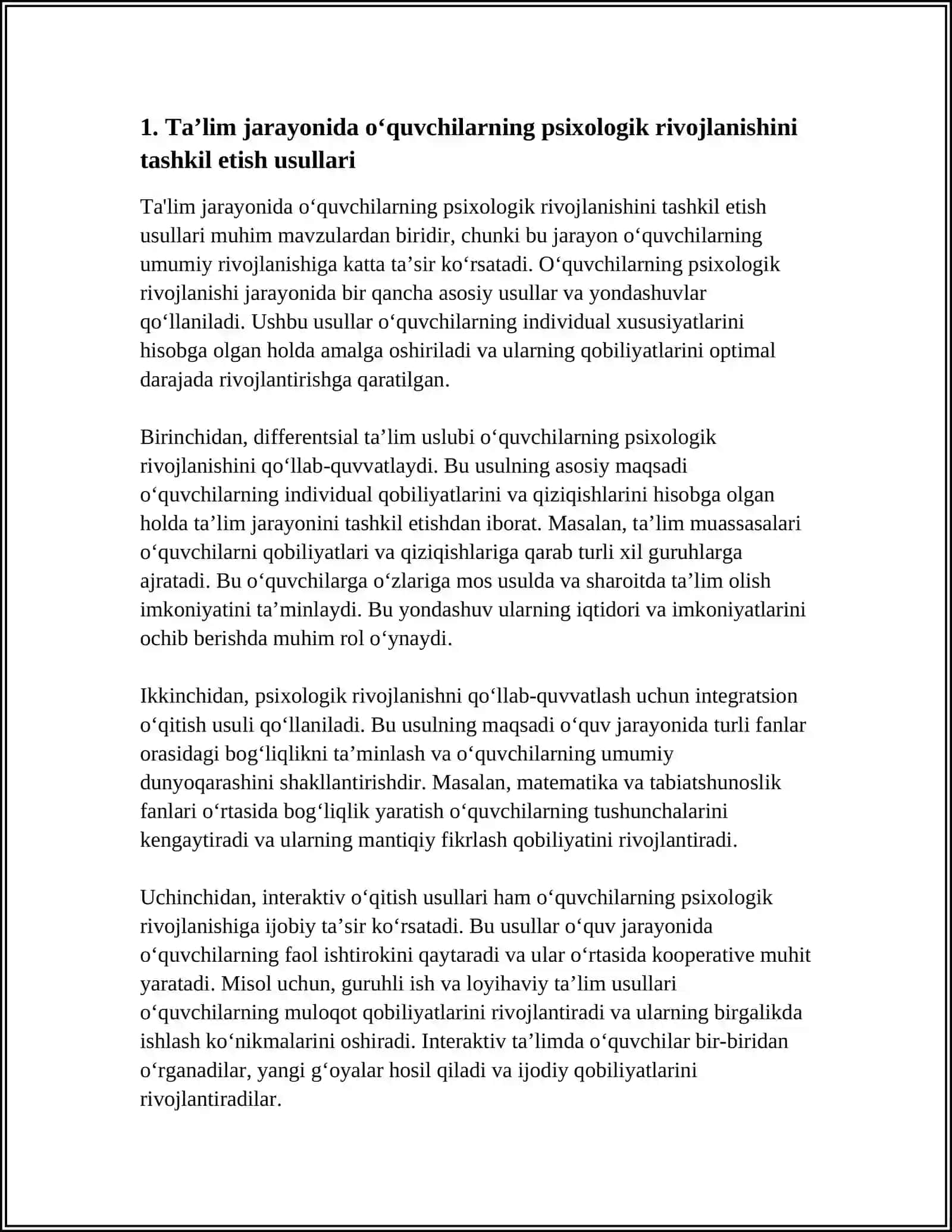 O‘QUVCHILARNING PSIXOLOGIK RIVOJLANTIRISH ISHLARI VA PSIXOLOGIYANING SAMARALI USULLARI 3