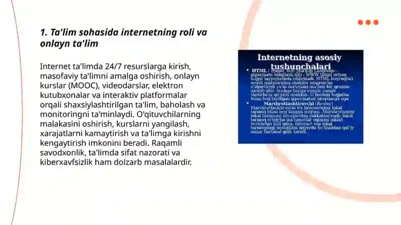 Ta'lim sohasida internetning roli va onlayn ta'lim 3
