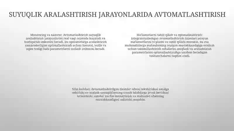 Suyuqliklarni Aralashtish Jarayonini Avtomatlashtirish 3