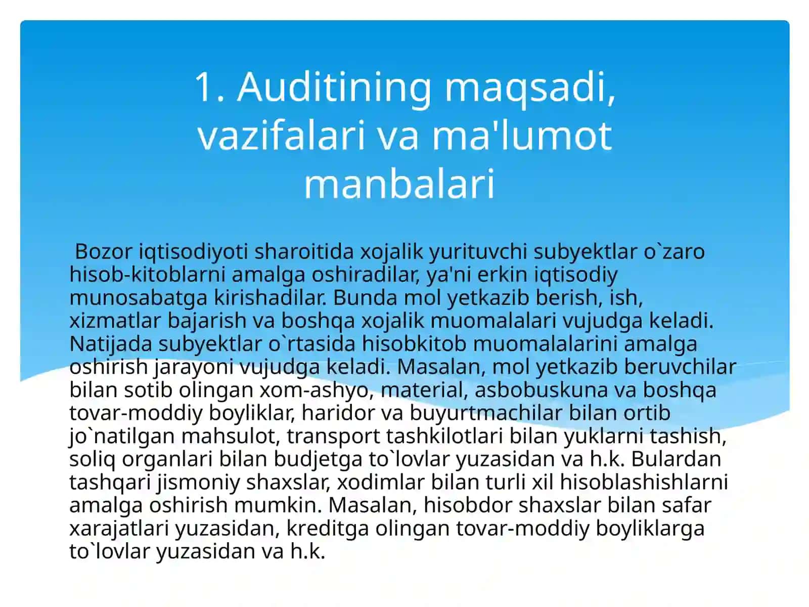 Majburiyatlara audit 3