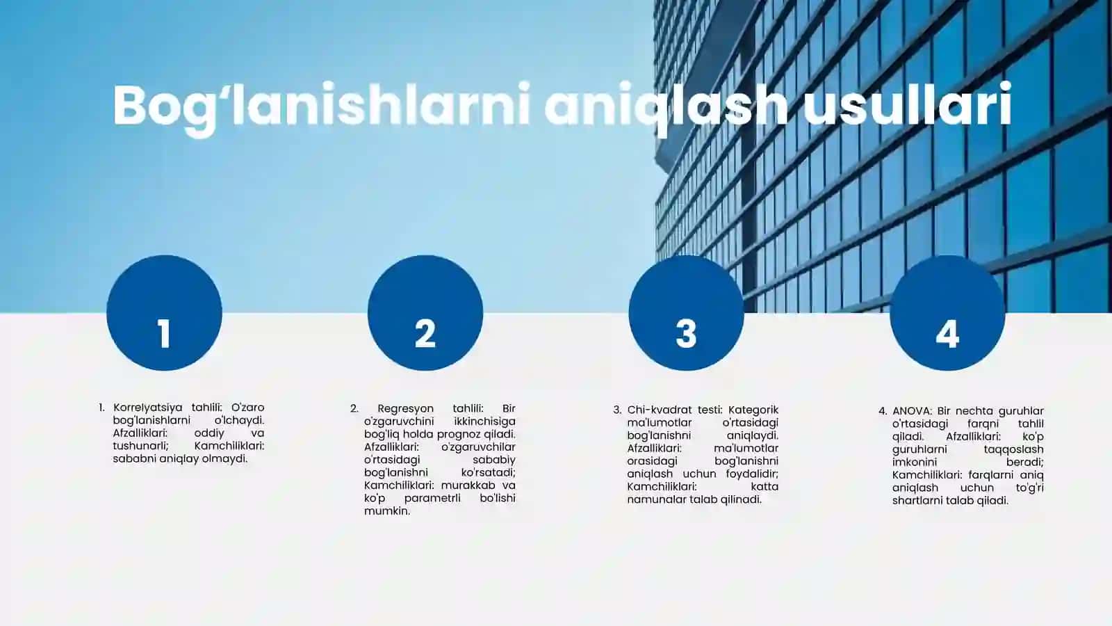 Oʻzaro bogʻliq tanlamalarni statistik jihatdan tadqiq etish 3